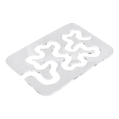 QUEENYARD Free Motion Quilting Templates Transparent Acrylic Quilting Templates Ruler for Simple Meander and Quilting Designs, 22×16cm