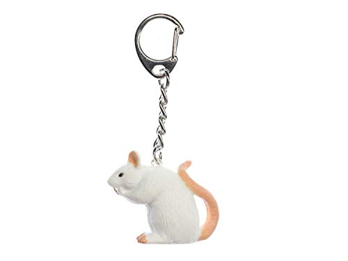 Miniblings Rat Key Ring Chain Keychain Mouse Halloween White