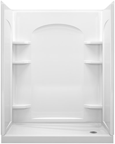 STERLING, a KOHLER Company 72170126-0 Ensemble Vikrell 60-in X 72.5-in Alcove Shower Wall and Base Kit, 30-in L X W X H, White STERLING, a KOHLER Company 72170126-0 Ensemble Vikrell 60-in X 72.5-in Alcove Shower Wall and Base Kit, 30-in L X W X H, White