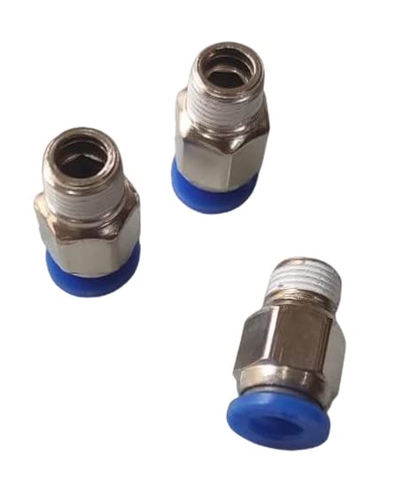 10 Pezzi Gomito Pneumatico Maschio, Tubo 6mm (OD) X Filetto NPT 1/8, Raccordi Push-in