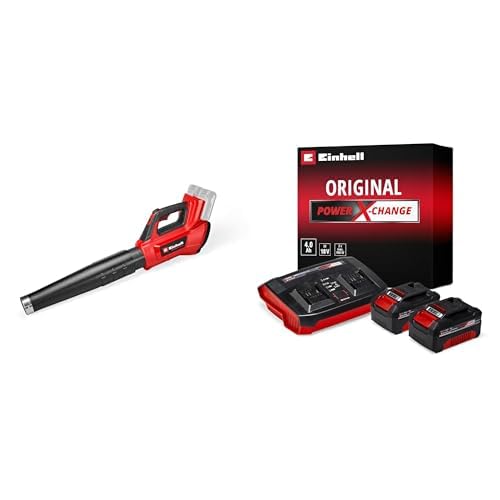 Einhell Professional Soplador de Hojas con batería GP-LB 36/230 Li E BL-Solo Power X-Change 36 V, 230 km, Brushless + Einhell Original Starter Kit 2 x 4 Ah Battery and Twincharger 18 V