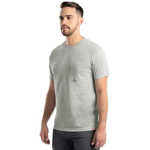 Wrangler Men's Short Sleeve Recycled Slub Pocket T-Shirt, Grey, Small - image 5