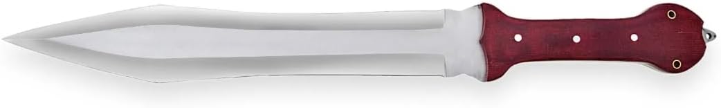 Empire - Handmade J2 Steel Full Tang Double Edge Hunting Sword With Sheath - Hunting Sword - Greek Sword - Survival Sword