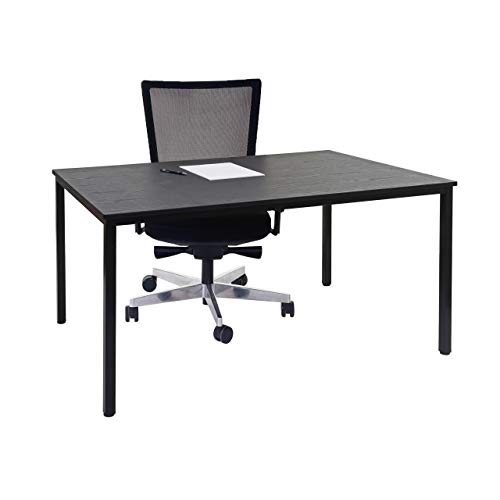 Mendler Dynamic24 Brailla - Escritorio (120 x 80 cm, tablero DM, aspecto de roble), color negro
