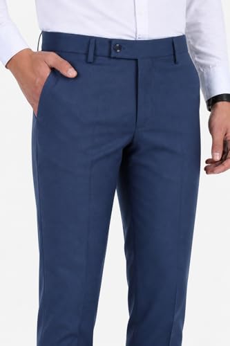 Image of Formal Pants for Men Office Wear - Premium Slim Fit Formal Trouser for Men, College Pant for Boys, Gents Bottom Formal wear for Office Meeting, Party, Gathering, Wedding