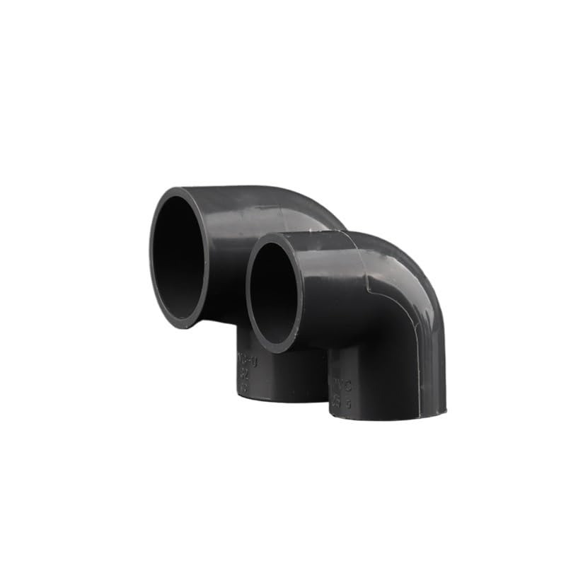 10 Uds 20 25 32 40mm conector de PVC 90 grados codo de tubería de suministro de agua junta de plástico de calidad H accesorios de tubería de agua de riego de jardín(Grey,50mm)