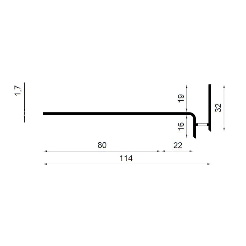 Renoplast® SW Perfil de Escalón de Aluminio para Suelos Ventilados | 200cm Grafito | Perfil de borde de escalón | Perfil de ángulo de escalera | Perfil de ángulo combinado de baldosas