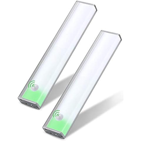 Joyzy 2 Pack Wireless Under Cabinet Lights Closet Lights Motion Sensor Pantry Light, Rechargeable Closet Lighting Battery Operated,USB Cordless Under Counter Light Cover