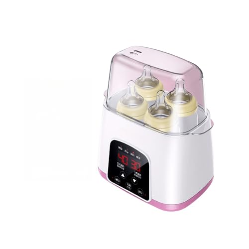 ミルクウォーマー 多機能ボトルウォーマー 授乳器具 乾燥 除菌 保管ケース 調乳ポット ミルク保温 授乳グッズ 保温ポット タッチパネル搭載 24時間保温でき 空焼き防止 (ピンク,リモコンなし)