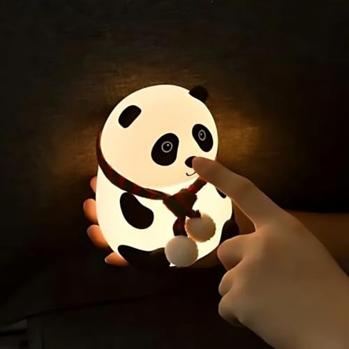 Image of CraftVatika Rakhi Gift Set for Brother, Kids Rakhi with Gift Combo for Brother Bhaiya Boy, Set of 1, Panda with Silicone Panda Touch LED Lamp, for Rakshabandhan, Night Light Lamp