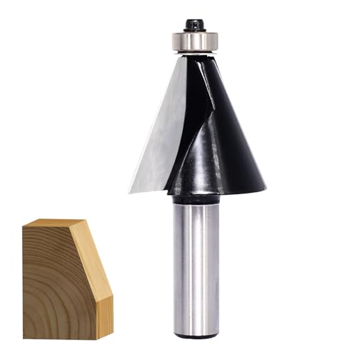 Image of Chamfer Router Bit 1 /2 Shank, 20 Degree Carbide 2-Flute Chamfer Cut, Edge Forming Bevel Router Bit, Chamfer Bit Miter Angle Router Cutters, for Miter Joints