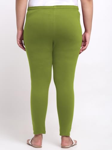 Image of Soft Cotton Ankle Lenght Solid Regular and Plus 35 Colours Leggings for Womens and Girls (Sizes :- M to 6XL)