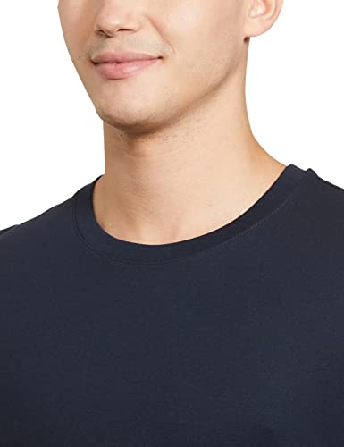 Image of Marks & Spencer Mens Solid Cotton Crew Neck Regular Fit T Shirt