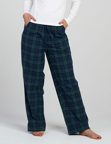 Image of LAPASA Women's Flannel Pajama Pants with Pockets & Drawstring L74 | Comfy flannel lounge sleep PJ pants with cozy warmth and soft comfort, perfect for relaxing, sleeping, and home wear.