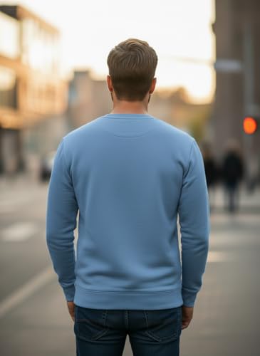 Image of Mack Jonney Men Regular Fit Fleece ||Black||Round Neck Solid||Sweatshirt-JM3911