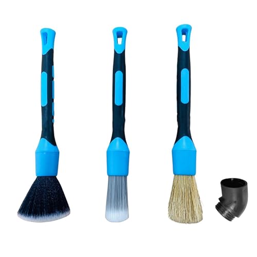 Doiyislem Detalles del coche de pinceles, cepillos para detalles del coche, kit de limpieza para neumáticos, salpicadero, ventilación de aire