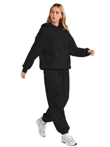 2 Pieces Travel Lounge Hoodie and Sweatpants Set