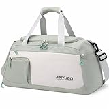 Bolsa Mala De Mão 10kg Viagem Academia Bordo Grande Avião Alça ajustável Área Seca Área Molhada (Verde Claro)