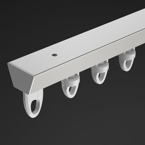 BBHW Heavy Duty Curtain Track, Ceiling Mount Track for Curtains, Elegant Slide Curtain Rail, Shower Curtain Rod System Room Divider (Color : White, Size : 3.4m (11.2ft))