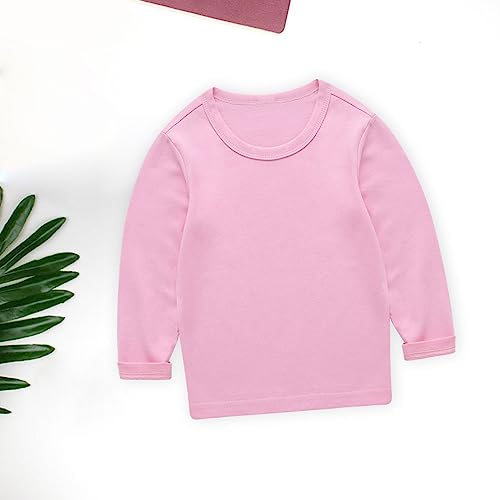Toddler Kids Basic Solid T-Shirt Girls Boys Crewneck Long Sleeve Pullover Tops Baby Casual Soft Loose Fall Winter Clothes4