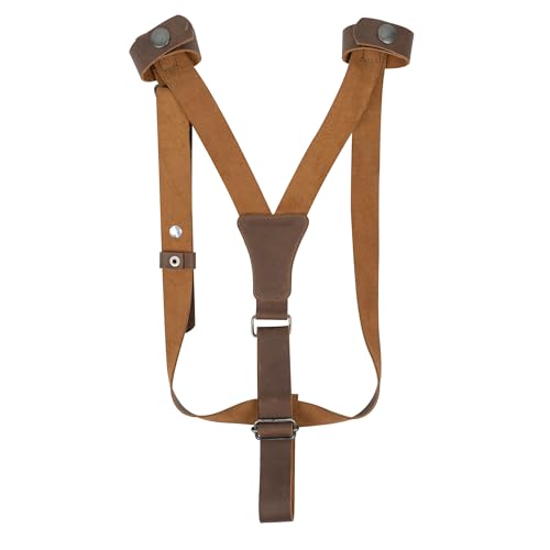 Image of Hat Harness, Hat Holder for Travel Transporting, Ideal for Purses, Totes, Bags, Backpacks and Luggage, Full Grain Leather, Handmade, Bourbon Brown