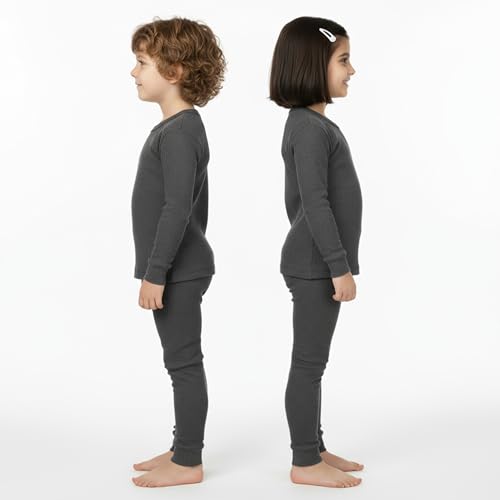 Image of Fort Worth Thermal Set for Winter - Warm Soft Cotton Innerwear Base Layer Upper & Lower | Full Sleeve Thermals for Kids,Toddlers,Boys & Girls | Cold Weather Body Warmer Long Johns Set