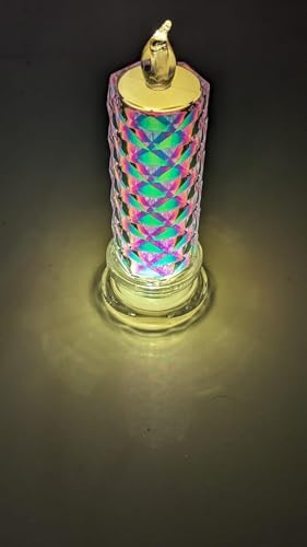 Image of Big Crystal LED Tea Light Candles | Flameless & Smokeless Diya | Decorative Acrylic Candle | Home Decor, Navratri Decor, Diwali Decoration Item, Pooja Room, Table, Mandir Decor | Popo Toys