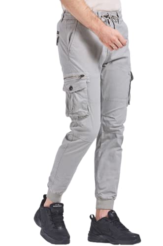 JackieLove Men's Joggers Work Camo Chino Utility Combat Pants Trousers with Multi Pockets for Spring2