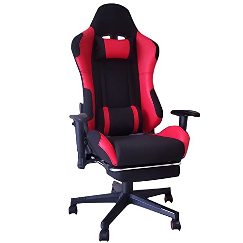 Gaming Chair, Ergonomic Computer Desk Chair PU Leather High Back Office Chair with Lumbar and Headrest, Armrest, Backrest Adjustment, for Adults and Women (Red