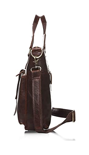 Laptop Bag Briefcase Handbag Messenger,Vintage Leather Shoulder Bag 15Inch Laptop Satchel Handbag4