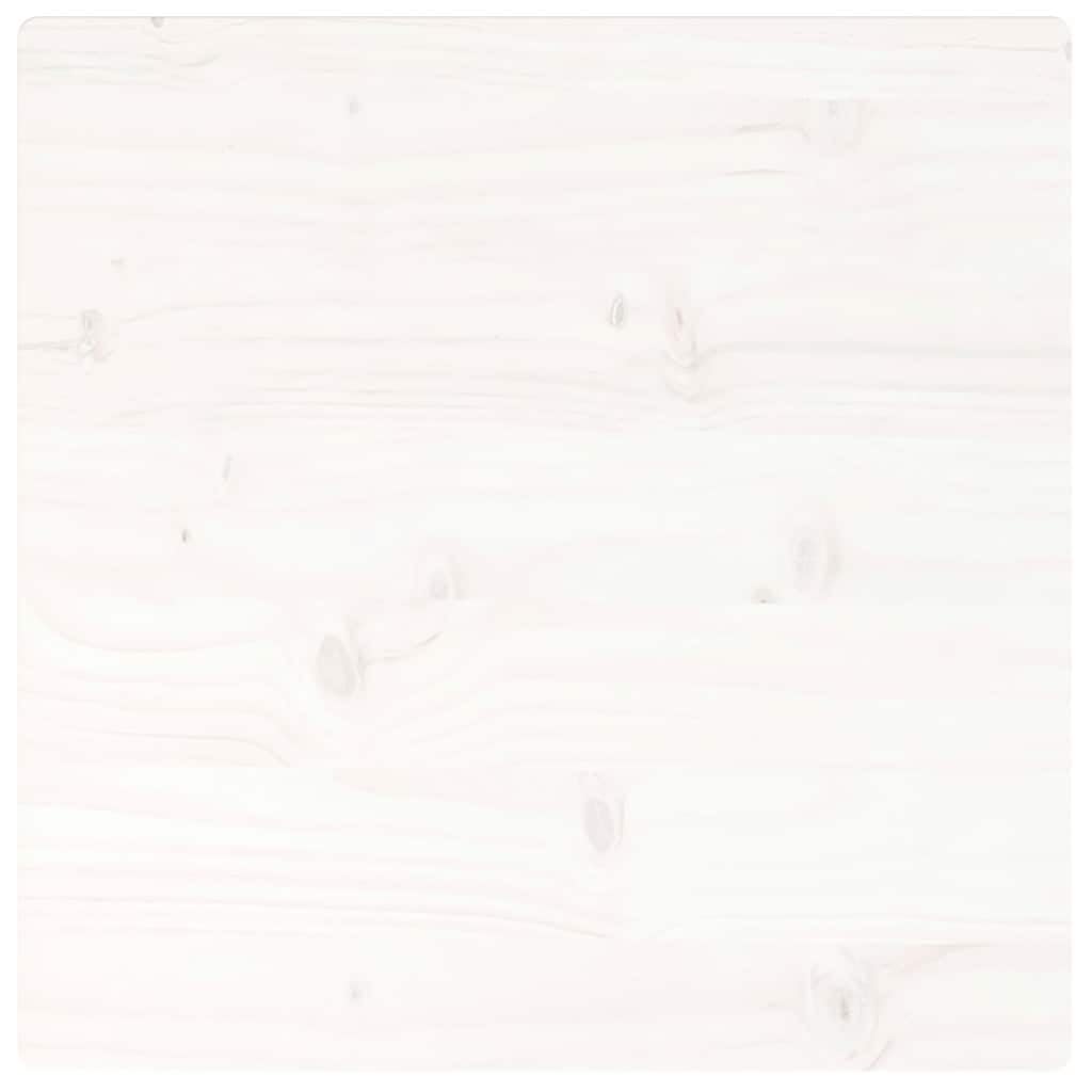 Piano Tavolo Quadrato 60x60x2,5cm Legno Pino Massello Bianco | Superficie di ricambio verniciata con angoli arrotondati, ideale per bar, ristoranti e salotto di casa.