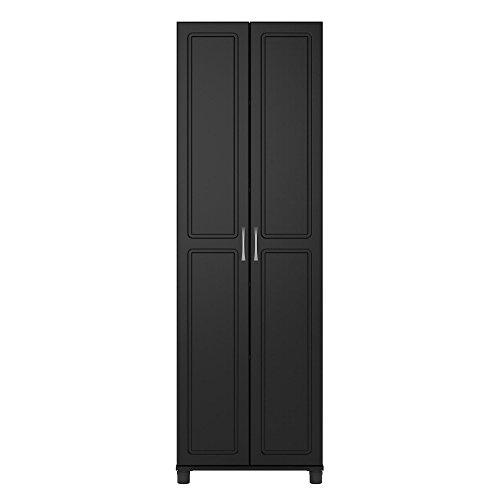 Image of SystemBuild Evolution Kendall 24 inch Engineered Wood Utility Storage Cabinet Black