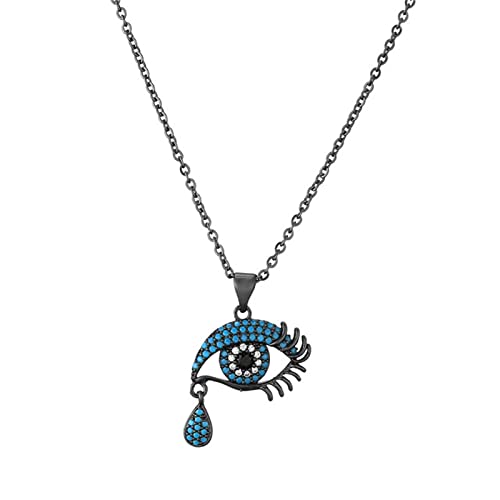 Collier mauvais œil pour soirée et fête - Chaîne dorée tendance de mariée