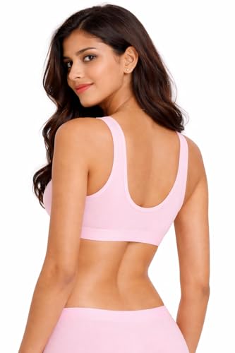 Image of Women Non-Padded Cotton Choli Bra | Wire-Free Sports Bra Style | Soft Breathable Fabric | Everyday Comfort Bra | Seamless Look | Light Support Innerwear