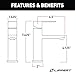Lippert Flow Max Square Bathroom Faucet with 304-Grade Stainless Steel Construction, Single-Handle Operation, Single-Hole Installation, 2.2 GPM Flow Rate for RVs and Residential Spaces - 2024025311