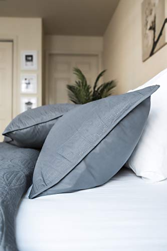 Mezzati Bedspread Coverlet Set Gray – Prestige Collection - Comforter Bedding Cover – Brushed Microfiber Bedding 3-Piece Quilt Set (Queen/Full, Gray) #TOP4