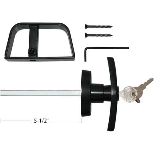 Poignées de porte en forme de T haute sécurité avec accessoires de fixation