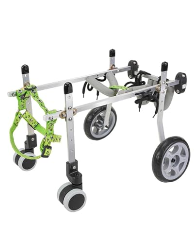 Silla de ruedas para perros pequeños de 2.5 a 11 kg, andador cómodo de 4 ruedas 3