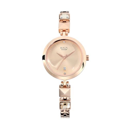Titan Raga Viva Analog Champagne Dial Women's Watch - 2606YM01