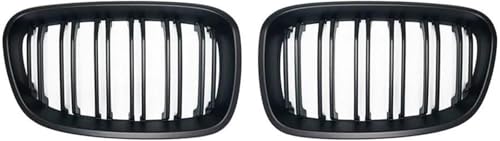 Grille de calandre noire à double lamelles matte pour pare-chocs BMW Série 1