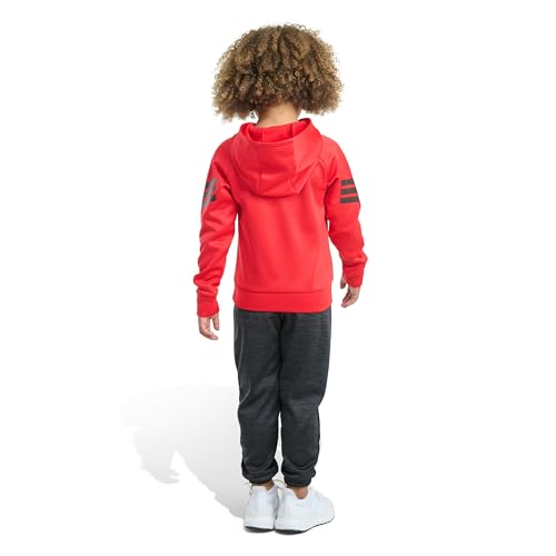adidas Boys 2-piece Poly Fleece 3-stripe Pullover & Jogger Set4