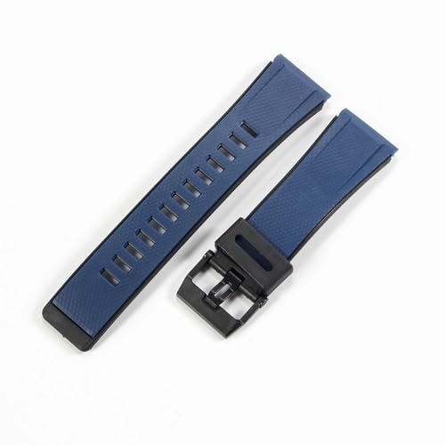 24mm シリコンウォッチバンド に適合する CASIO G-SHOCK GA-2000 プロトレック PRG-600 PRW-6600 PRG-650 と互換性のある 防水 防汗 メンズ 濃い青