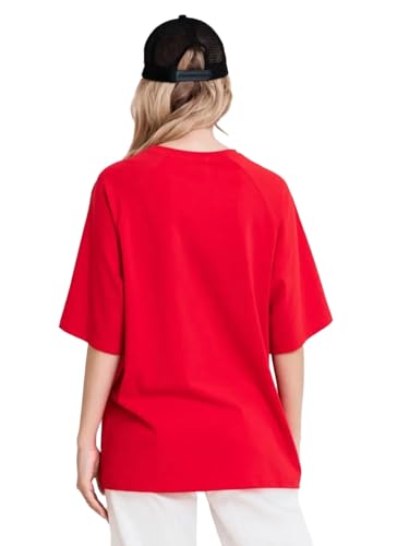 Image of LEOTUDE Women's Cotton Regular Fit Half Sleeve Oversized Tshirt, Round Neck Longline Drop Shoulder | ful Printed Combo T-Shirt (Pack Of 3)