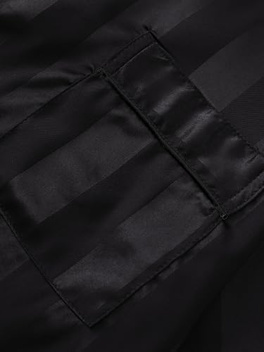 Betusline Men's Soft Silky Satin PJ Set - 2-Piece Cozy Short Sleeve & Shorts, Lightweight Sleepwear Loungewear US S-XXL3