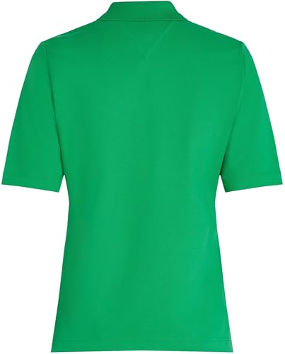 Tommy Hilfiger Damen Poloshirt Kurzarm Regular Fit, Grün (Radiant Green), XXS 5