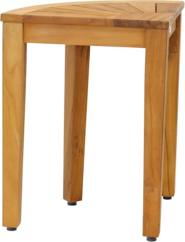 Image of AquaTeak Kai Corner 15.5 inch Teak Shower Bench