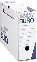 Maxiburo Boîte à archives blanches dos 10 cm Lot de 20