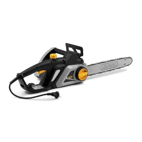 Alpina Motosierra eléctrica ACS 200 ET 16’. Para operaciones de corte de madera. Barra de corte 40 cm 16'. 2000 W. Velocidad de la cadena 11 m/s. Tensión lateral rápida. Bomba de aceite automática