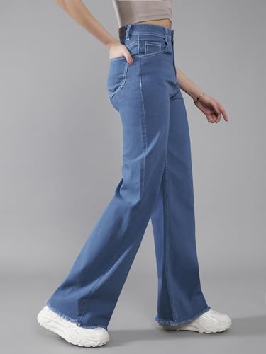 Image of Dolce Crudo Boot Cut High Rise Cropped Jeans for Women