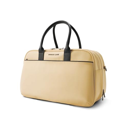 Nomad Lane Carry-On Luggage Duffel Bag Durable & Lightweight Suitcase. Bento Bag Personal Item Weekender Travel Bag for Men & Women Dune Khaki